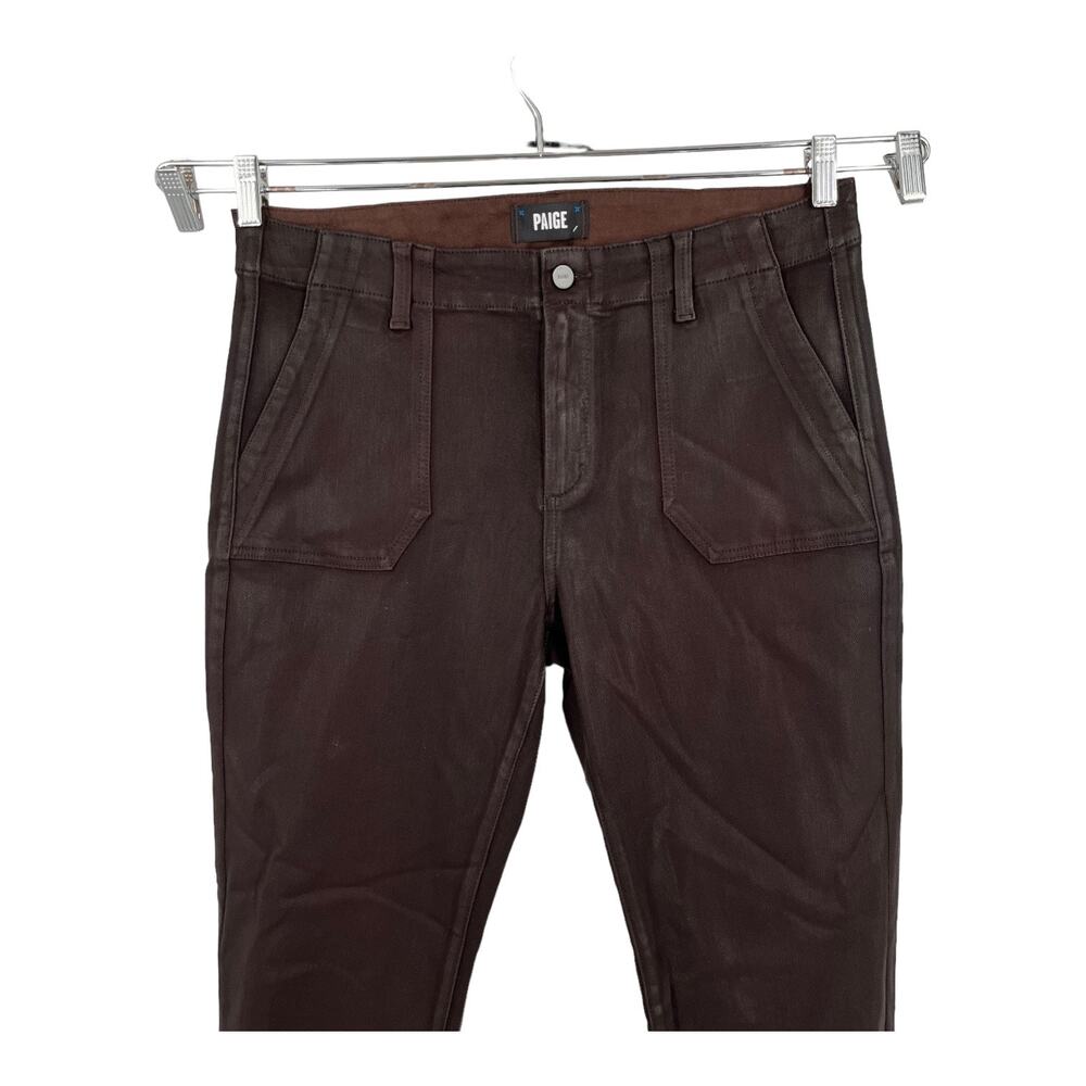 Paige Pants Mayslie coated jogger brown size 32 - Picture 3 of 7